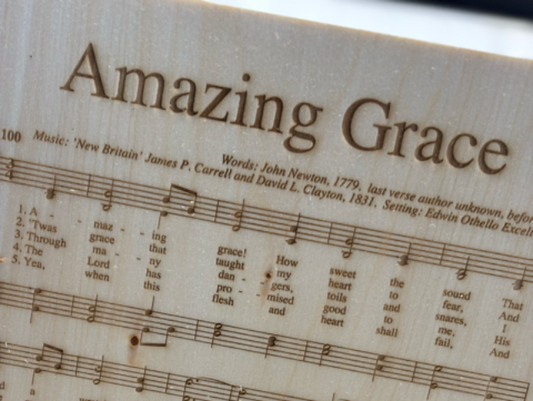 Amazing Grace Sheet Music Wall Sign